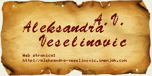 Aleksandra Veselinović vizit kartica